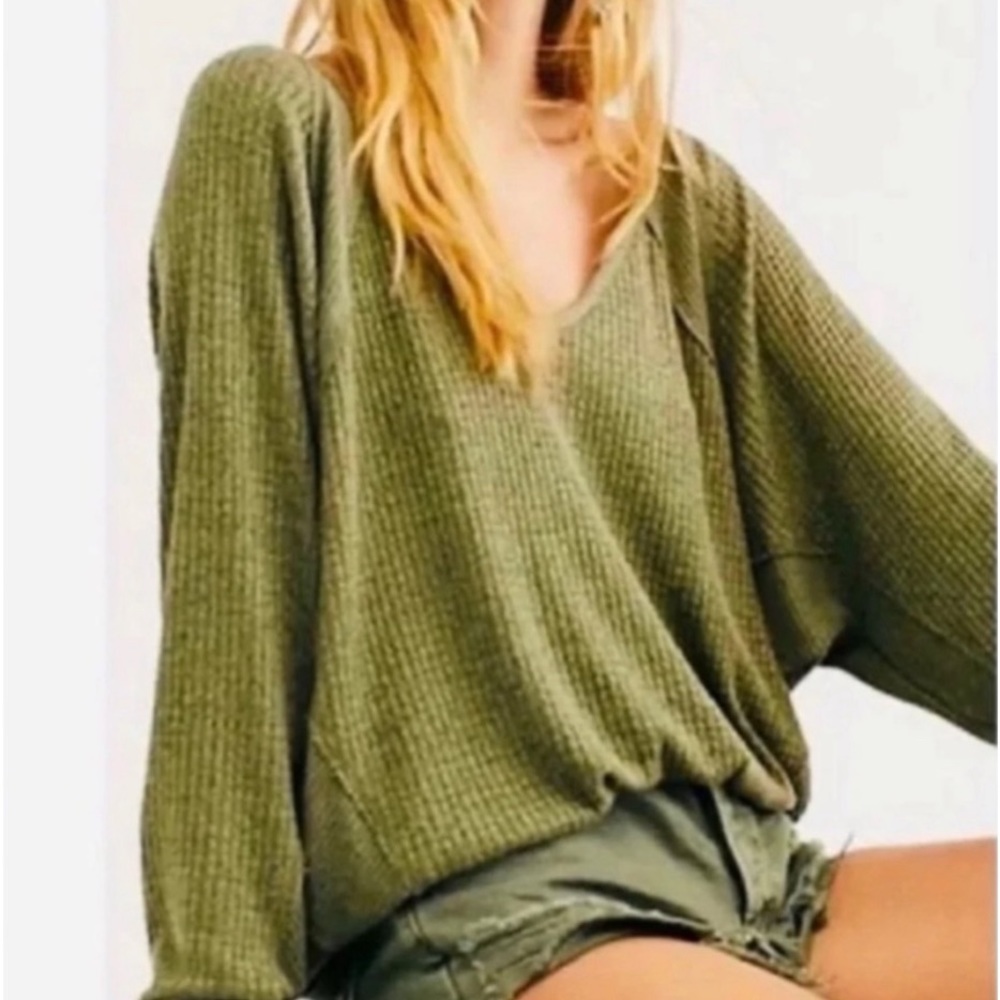NWOT Free People Santa Clara Thermal - Picture 2 of 2